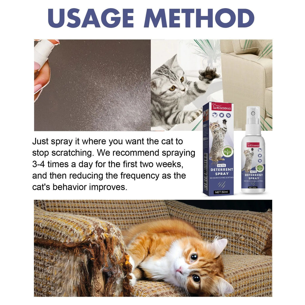 50ml pet training spray bottle for dog and cat scratching prevention on furniture
