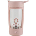Portable rechargeable blender cup in white, showing cup and motor base, with 650ml capacity mark