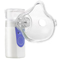 A columnar-shaped plastic handheld USB nebuliser for quiet drug atomisation at home.