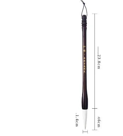 Large traditional Chinese painting wrist brush with sheep hair nib for calligraphy and ink art