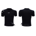 Men's cotton short sleeve T-shirt with stand-up collar in slim fit white and black colour options