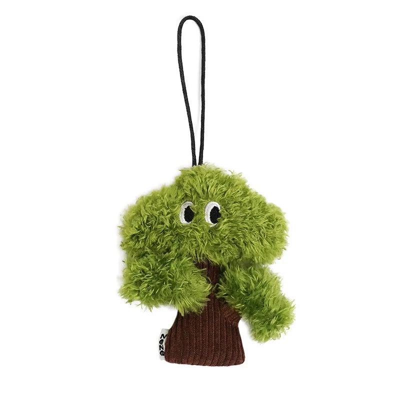 Pine tree shaped cat toy with bag pendant and tease stick for interactive play