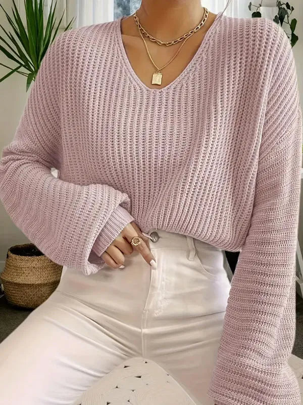 Women's solid color long sleeve pullover top in casual regular fit made of polyester available in multiple colors
