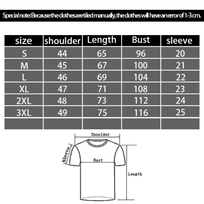 Men's black T-shirt with 3D cartoon print showing loose fit and short sleeve design