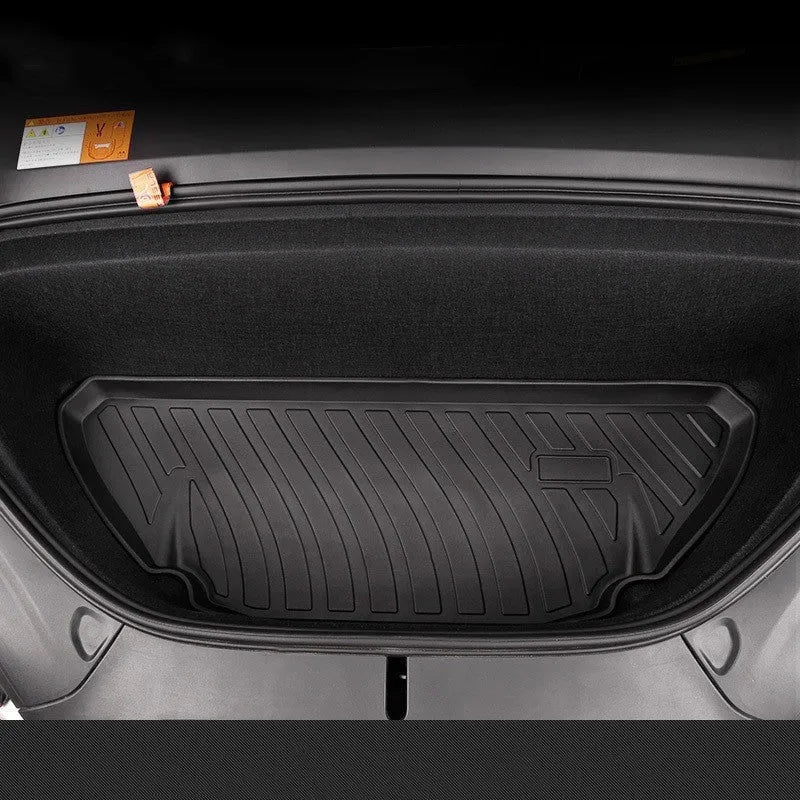 Rubber floor mat with TPE footrest for Tesla Model 3, Y, S, and X cars