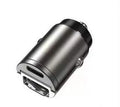 Zinc alloy car cigarette lighter charger adapter showing Black and Tarnish colour options next to scale