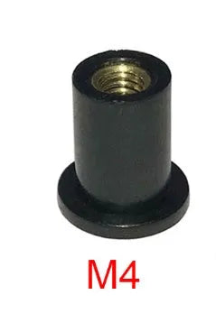 Motorcycle modification brass expansion rubber well nut fasteners in M4 M5 M6 sizes