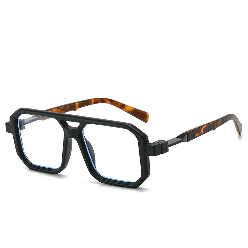 Retro double beam pilot catwalk sunglasses shown in a selection of frame and lens colour options.