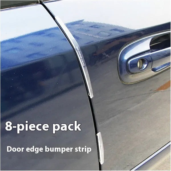 White plastic car door edge anti-collision bumper strip for general vehicle models.