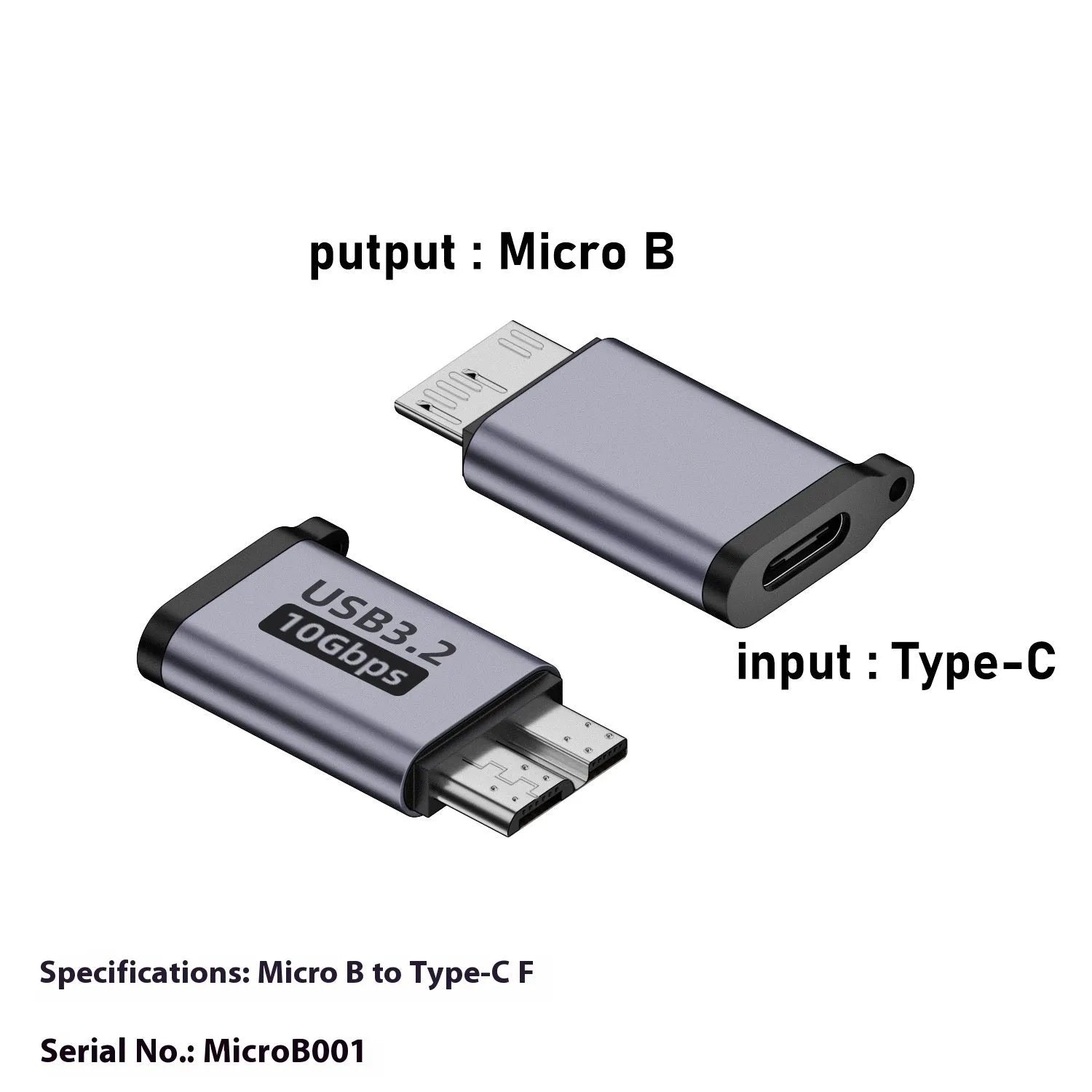 USB AM to Micro-B adapter cable with computer adapter for Micro 001-004 interface devices