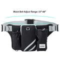 Black outdoor dog walking set with waist bag and leash combination for hands-free pet control