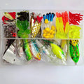 142-piece fishing lure suit with hard mino baits, sequins, fishhooks and metal fishing pliers