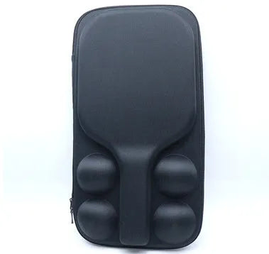 Black EVA pickleball racket storage box with double shoulder straps