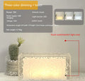 Geometric clear acrylic night lamp with USB charging port and remote control