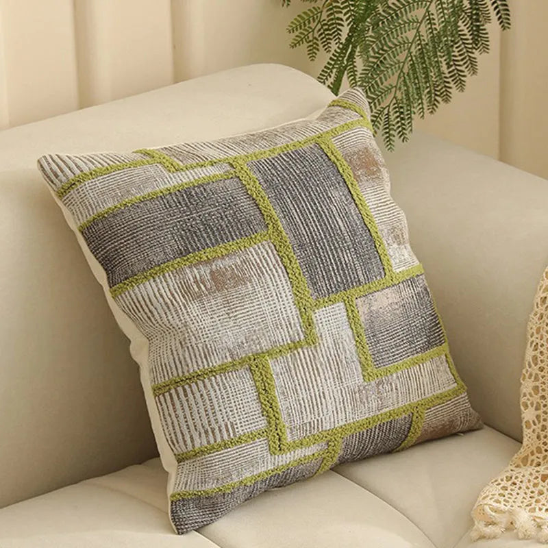 Square jacquard floral cushion cover in a choice of eight colours, measuring 45x45 cm.