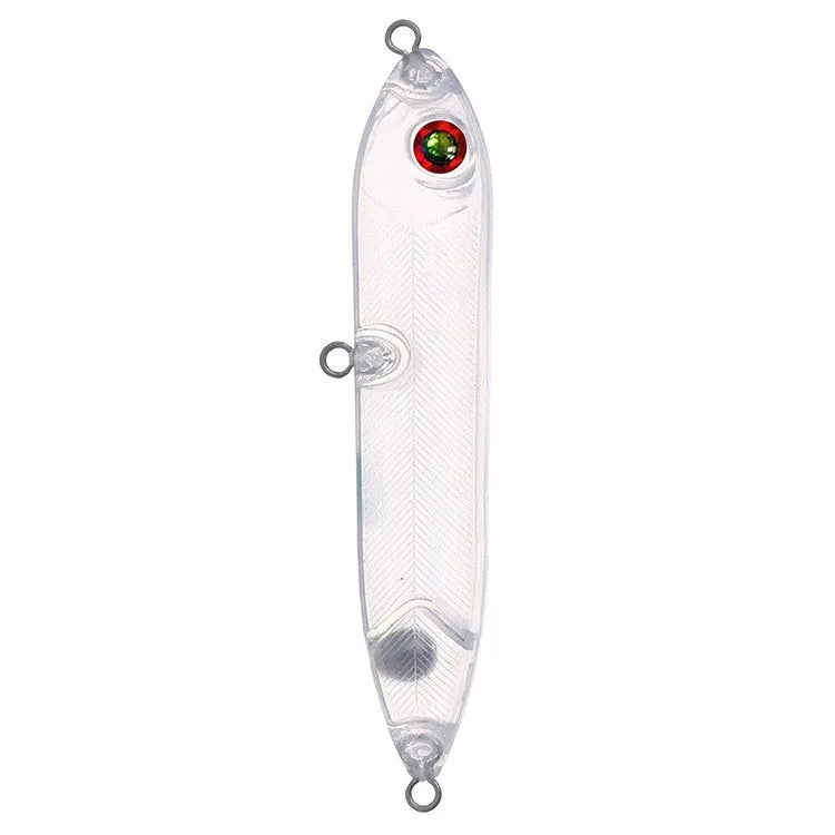 Transparent 9.5cm DIY fishing lure blank body with 7mm eye opening