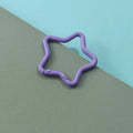 Zinc alloy five-pointed star keychain in macaron colours for backpack decoration