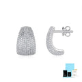 S925 sterling silver geometric stud earrings with D-E colour extremely white moissanite stones