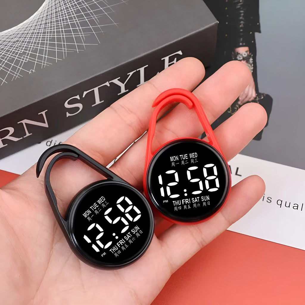 LED digital electronic watch with luminous display and plastic strap in various colour options