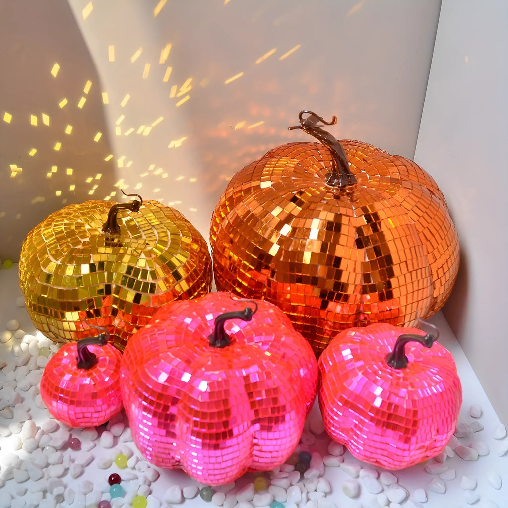 Chinese style embroidered glass pumpkin decoration in various sizes from 6cm to 20cm.