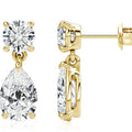 925 sterling silver water drop moissanite stud earrings in gold or silver colour