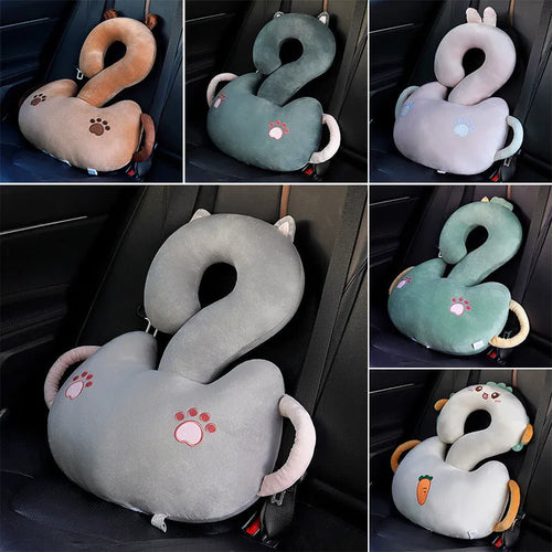 Cartoon question mark animal cushion pillow measuring 65x65cm in six character colour options