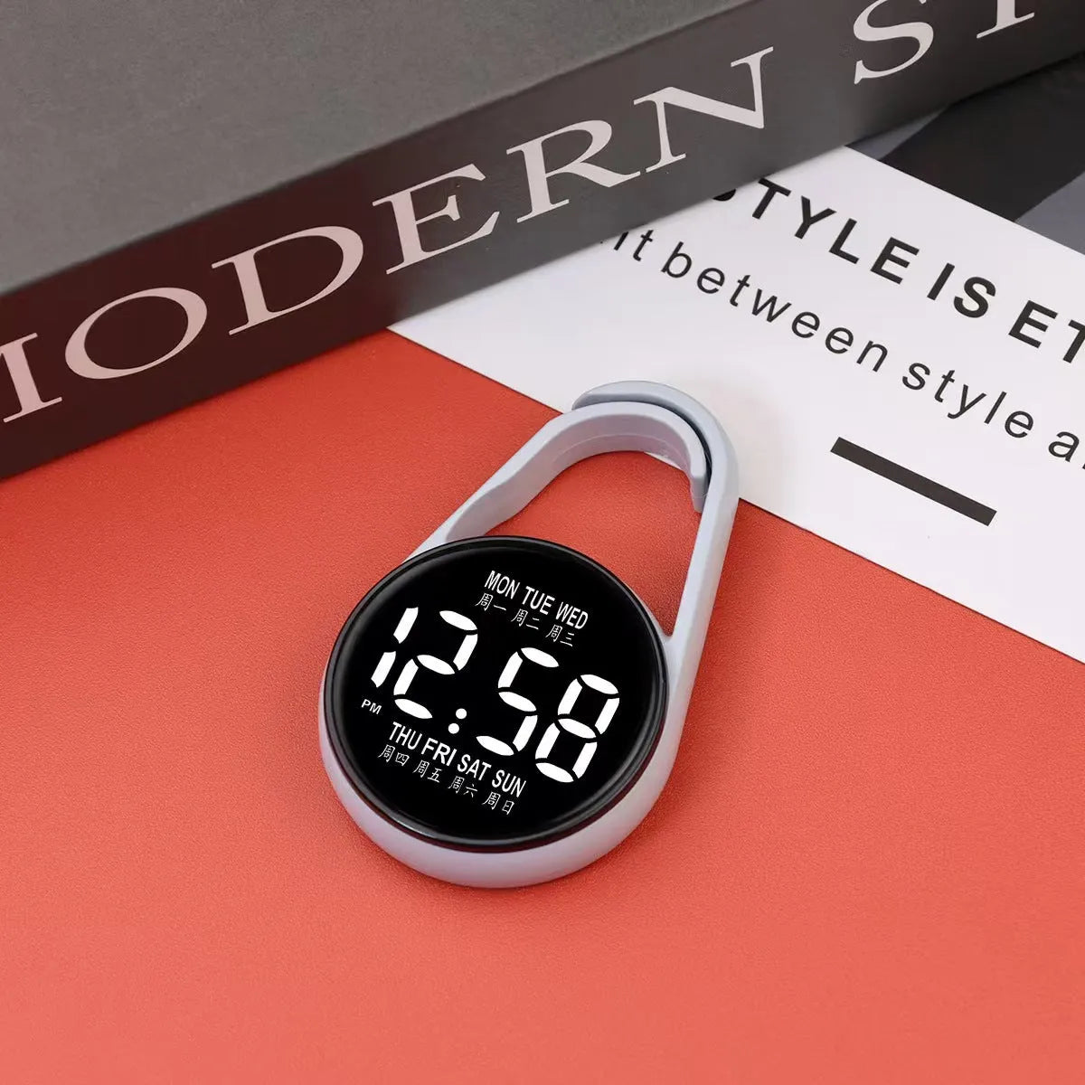 LED digital electronic watch with luminous display and plastic strap in various colour options