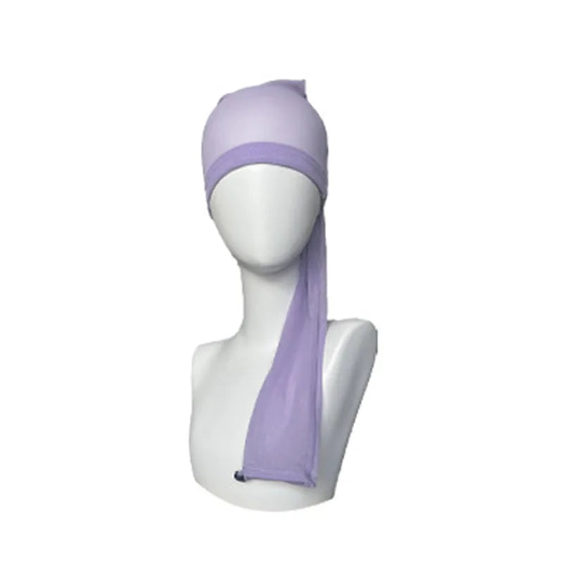Mesh wig cap with elastic oversleeve design in seven colour options