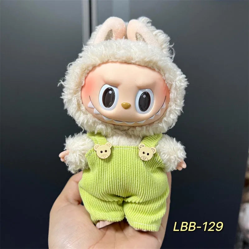 Plastic clothing set for 17cm tall vinyl doll figurine with multiple style code options