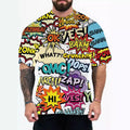 Men's loose fit graphic t-shirt in chemical fibre blend fabric