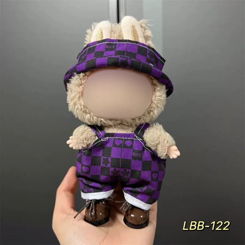 Plastic clothing set for 17cm tall vinyl doll figurine with multiple style code options