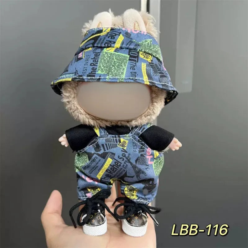 Plastic clothing set for 17cm tall vinyl doll figurine with multiple style code options