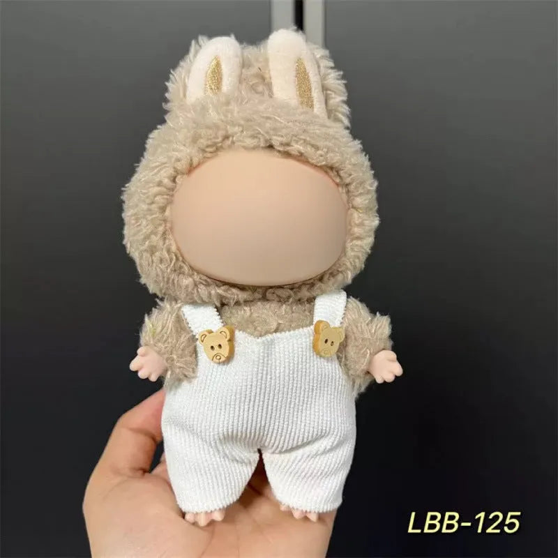 Plastic clothing set for 17cm tall vinyl doll figurine with multiple style code options