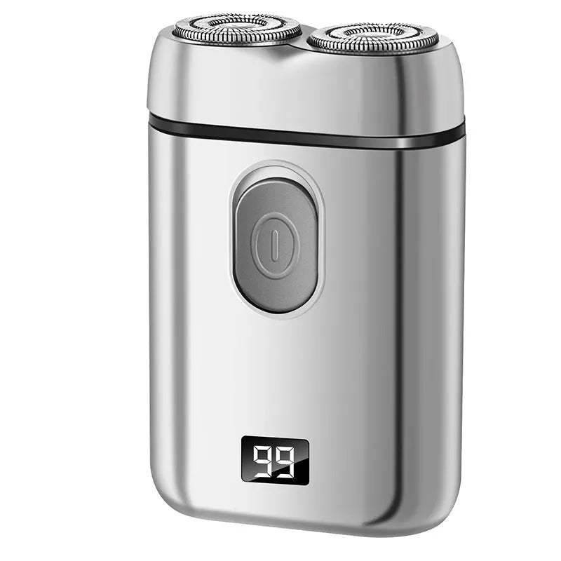Rechargeable electric shaver with floating cutter head in black, LCD black and silver options