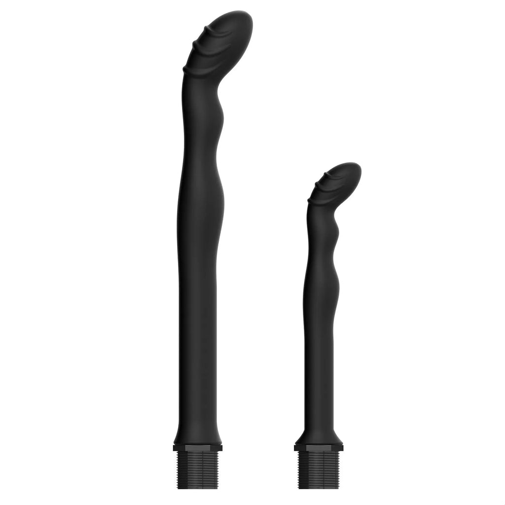 Black silicone enema hose flusher for colon irrigation and back court cleaning procedures