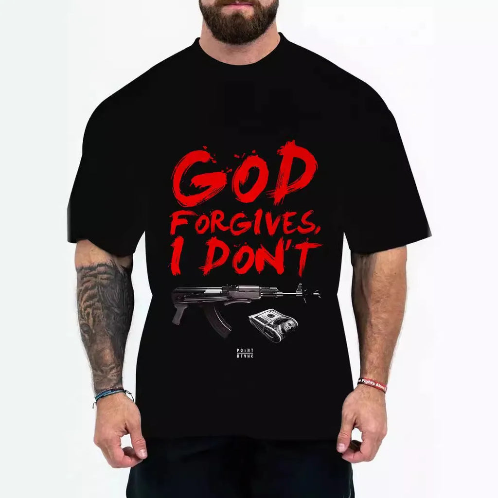 Men's loose fit graphic t-shirt in chemical fibre blend fabric