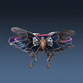Purple temperature change butterfly necklace with colour-changing alloy pendant on regular chain