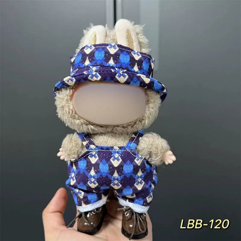 Plastic clothing set for 17cm tall vinyl doll figurine with multiple style code options