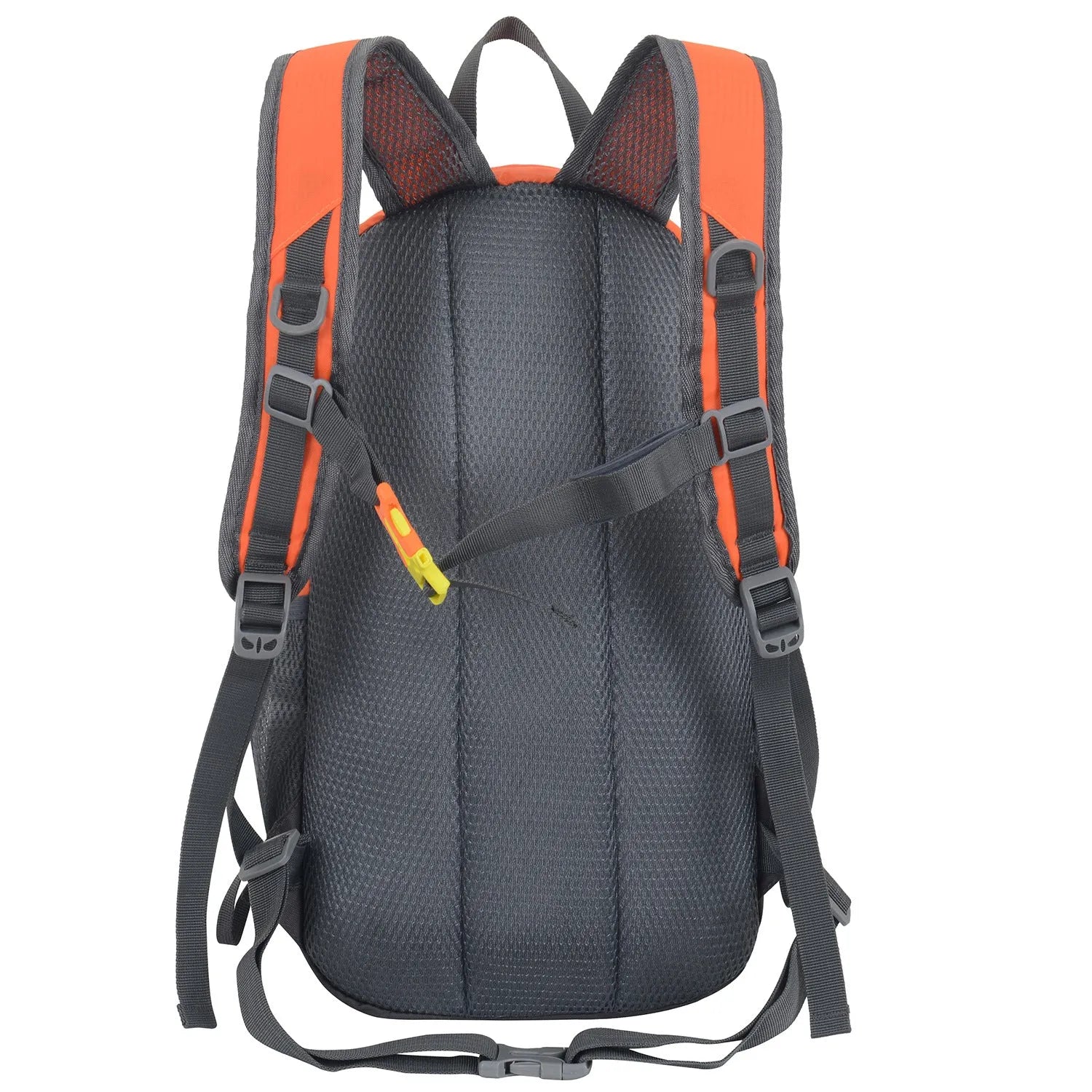 20-litre multi-functional outdoor backpack in Oxford cloth with air pillow belt, shown in various colours.
