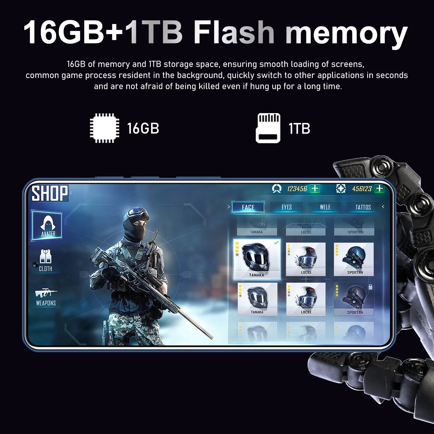 GT10 Pro Android smartphone in Blue and Silver colours with straight plate design