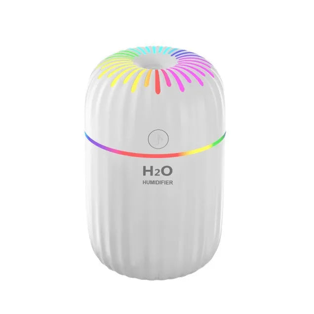 Mini car USB aromatherapy humidifier with animal design in green, pink or white colour options