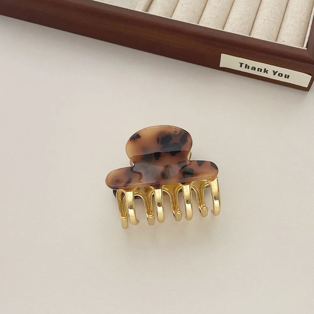 Dopamine retro acetate metal grip hair barrettes in four colour variations