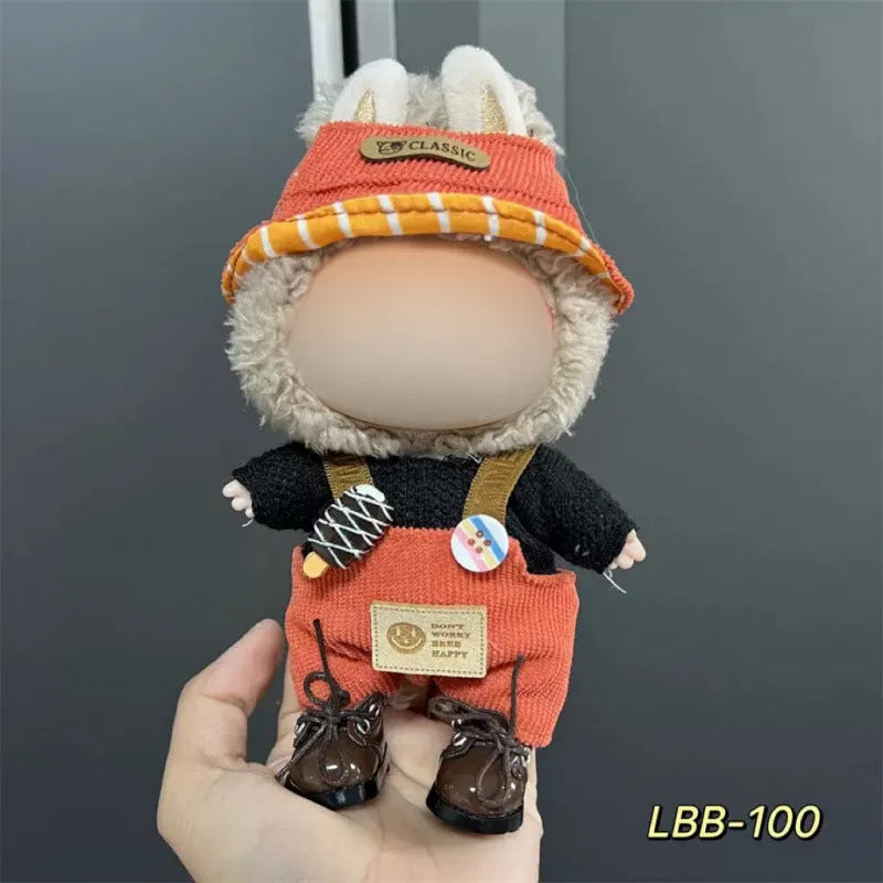 Plastic clothing set for 17cm tall vinyl doll figurine with multiple style code options
