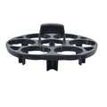 Black plastic egg holder basket with dimensions 13.8 by 12.6 cm.