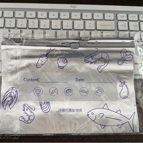 Aluminium foil heat-seal fresh-keeping bags in three sizes with temperature resistance from -60 to 100 degrees Celsius