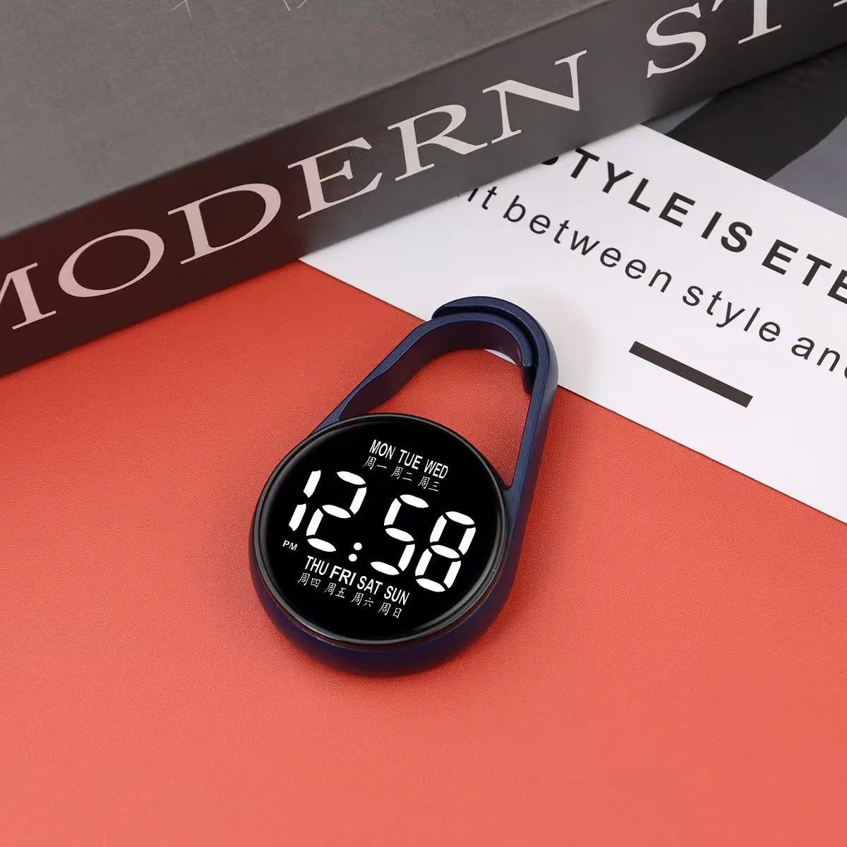 LED digital electronic watch with luminous display and plastic strap in various colour options