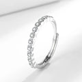 Women's open mouth geometric ring with diamond tail design in white gold or yellow gold colour