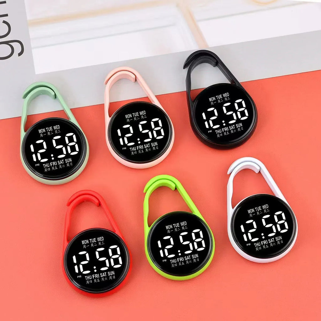 LED digital electronic watch with luminous display and plastic strap in various colour options