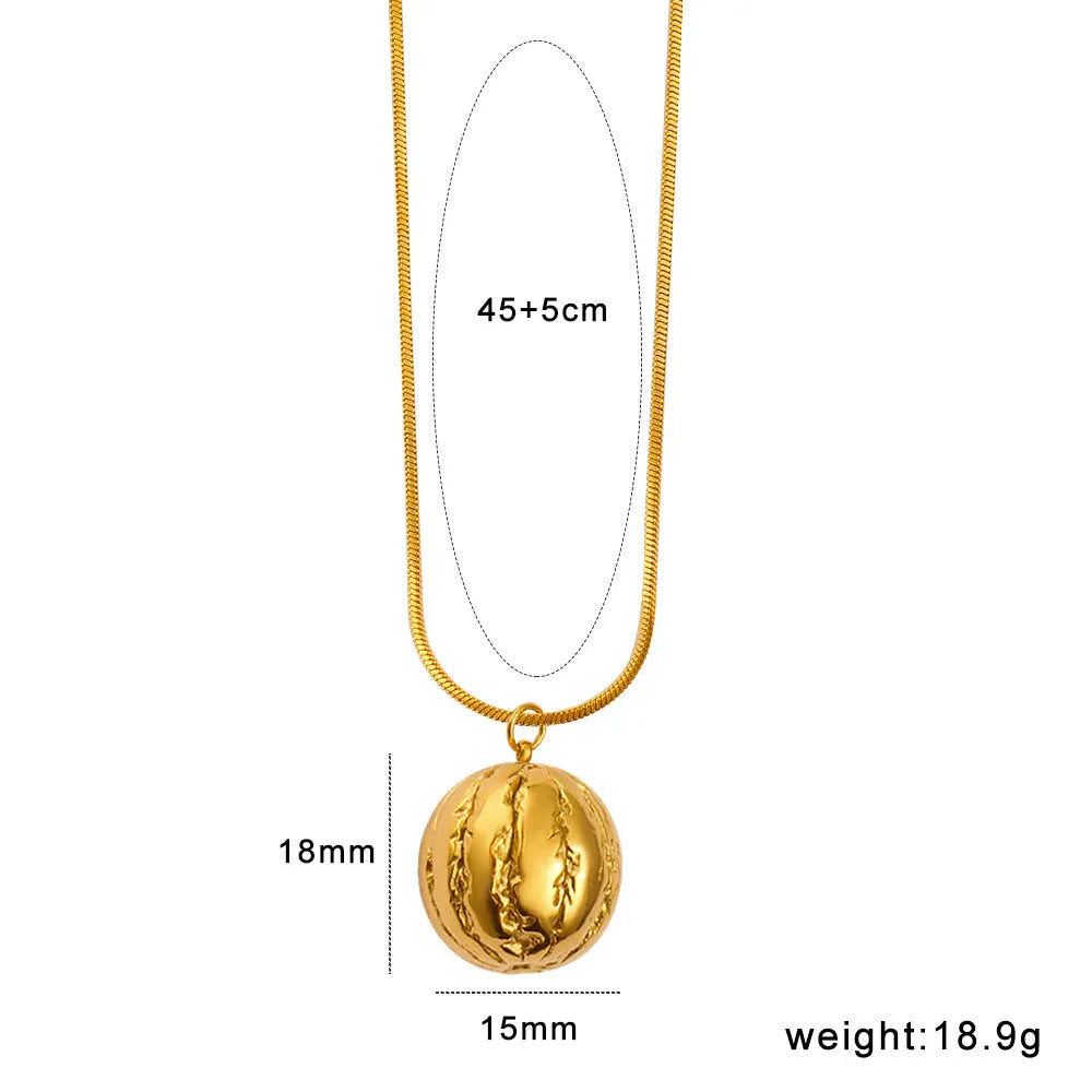 Stainless steel fruit necklace pendant showing six colour options including apple, grape and watermelon designs