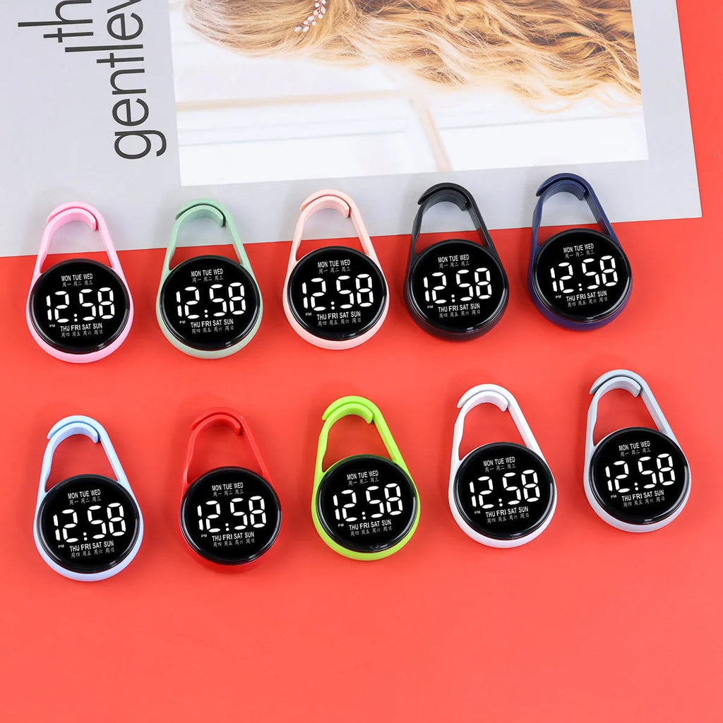 LED digital electronic watch with luminous display and plastic strap in various colour options